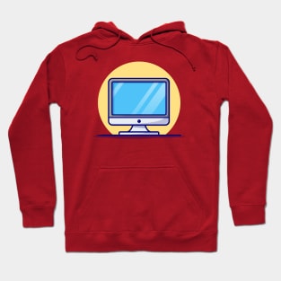 Computer Desktop Cartoon Vector Icon Illustration (2) Hoodie